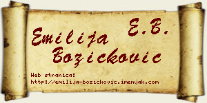 Emilija Božičković vizit kartica